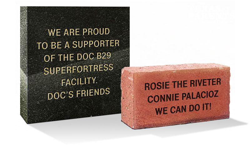 B-29 Doc engraved bricks