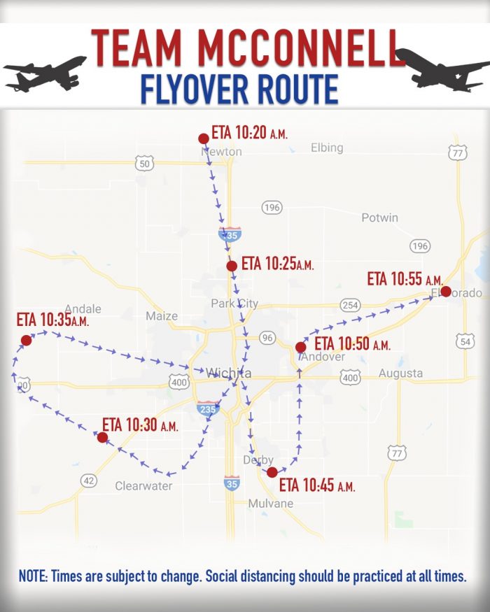 Operation America Strong Flyover Route