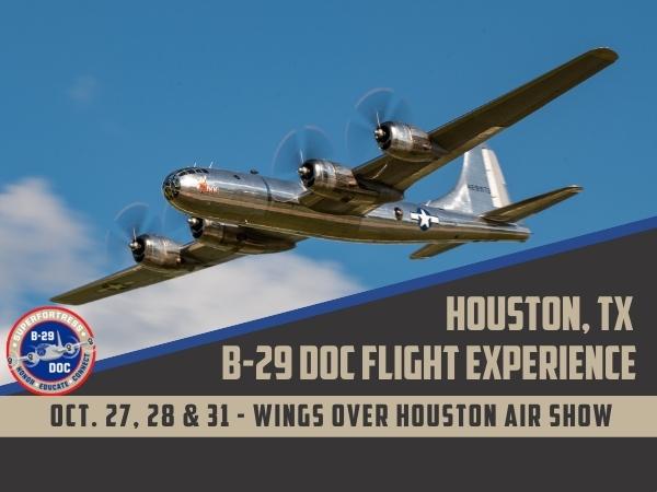 B 29 Doc Adds Ride Flights To Wings Over Houston Air Show Schedule