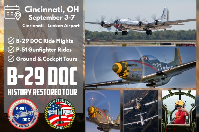 Cincinnati, OH: B-29 DOC + P-51 Gunfighter